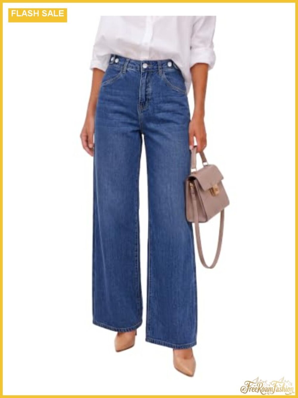 Wide Leg Jeans for Women High Waisted Baggy Stretchy Denim Pants
